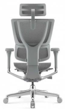 Кресло FALTO IOO-E2 ELITE( Серый каркас/сетка T-168-B2 Natural Mesh светло серый/крестовина металл) - 4