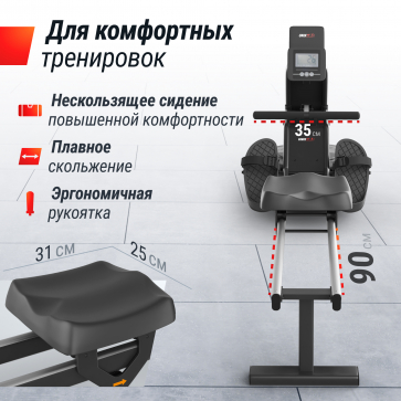 Гребной тренажер UNIX Fit Water Rower 340 - 9